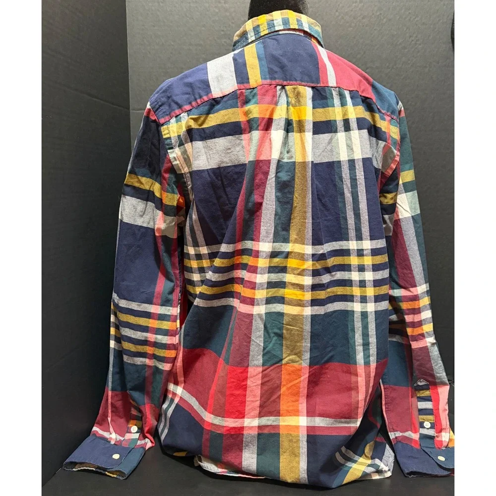 Polo Ralph Lauren Boys XL (18-20) Multi Color Plaid Button Shirt Natural Stretch